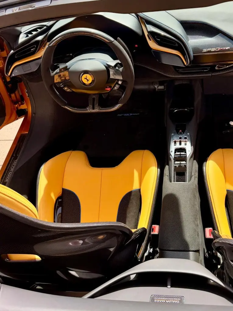 Ferrari SF90 Spider Tailor Made 2025, tableau de bord — Monaco Super Car Rental, Monaco